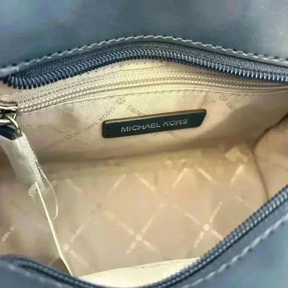 Michael Kors Purse Hamilton Satchel Crossbody Navy Multi - Picture 6 of 9